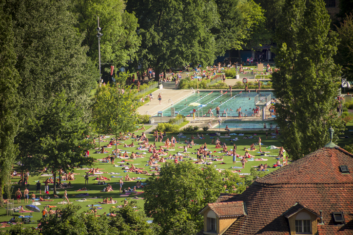 Freibäder Freibad gut besucht